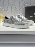 Philipp Plein Textured Logo Low-Top Sneakers — front