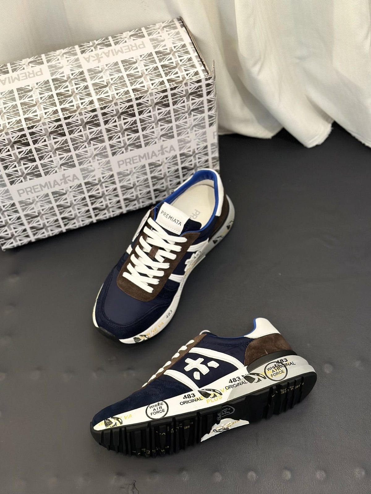 PREMIATA Graphic Sole Low-Top Sneakers — front
