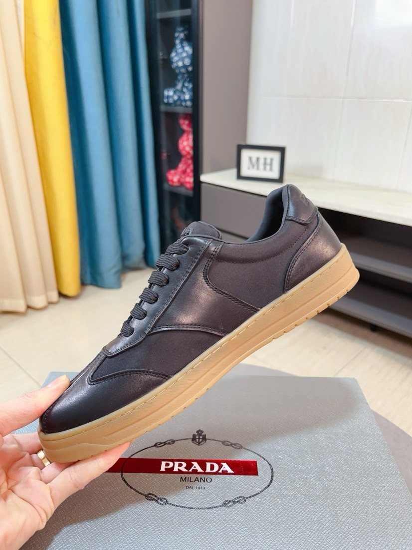 Prada Low-Top Gum Sole Sneakers — front